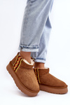 Leather Suede Snow Boots Women On Thick Sole Camel Vebissat