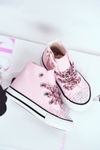 Children's Zirconia Sneakers Pink Smile