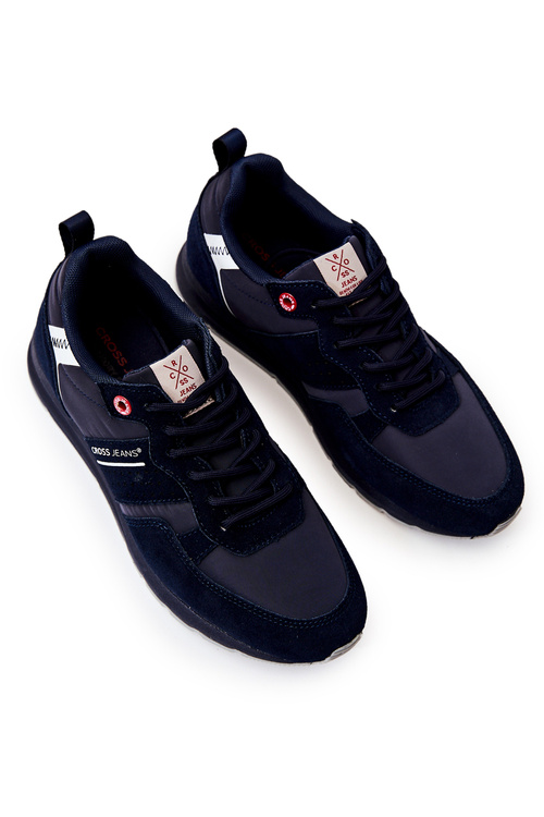 Buty Sportowe Męskie Granatowe Cross Jeans JJ1R4015C