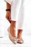 Leather Pointed Ballerinas Dark Beige Rachelle