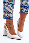 Classic Pumps with a Stiletto Heel White My Love