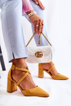 Fashionable Sandals On A Bar Yellow Sinari