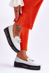 Women's Slip-on Leather Sneakers White Raven