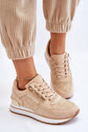 Women's Sports Shoes With Decorative Zipper Beige Adrea