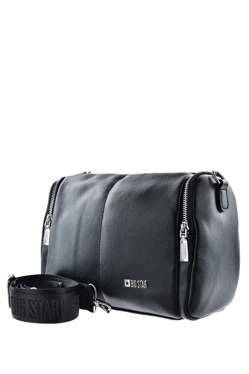 Trendy Big Star Leather Handbag LL574022 Black