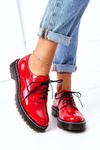 Women's Leather Brogues Oxfords Maciejka 04087-08 Red