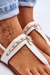 Women's Sandals With Chain White Jessica