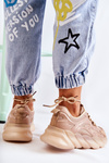 Fashionable Women's Sport Shoes Sneakers Beige Sollero