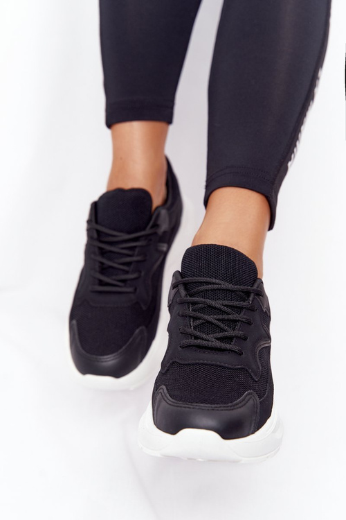 Women's Sneakers On A Chunky Sole Black Delusion