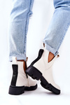 Booties With Cut-Out Detail Zip-up Boots White Corano