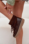 Women's Snow Boots With Laces Chocolate Rebekah