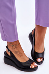 Women's Wedge Sandals Sergio Leone SK853 Black