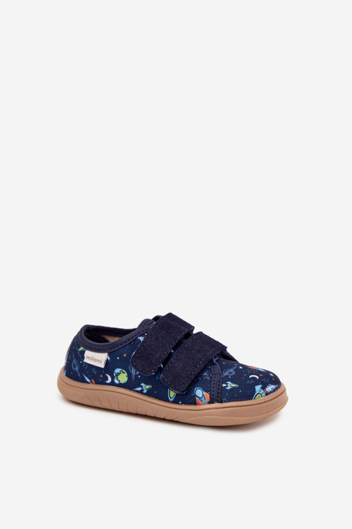 Chłopięce Kapcie Barefoot Kosmos Granatowe Milami Saphira 