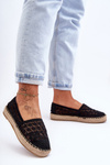 Women's Lace-up Espadrilles Black One Lover