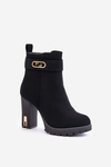 Insulated Women's Ankle Boots Heeled Zip Black Narielis