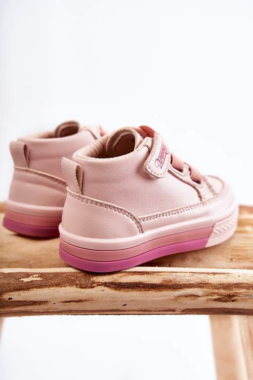 Children's High-top Sneakers With Rib Pink Baxter