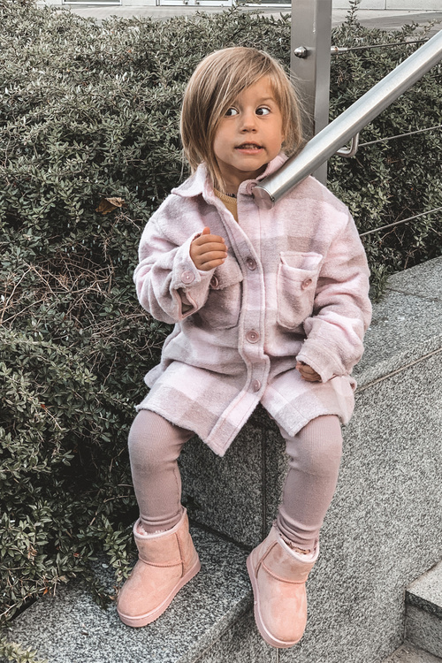 Kids' Warm-up Snow Boots Pink Gooby