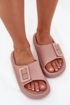 Women's Foam Slippers With Buckle Vinceza 75207 Dirty Pink