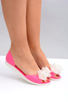 Lu Boo Rubber Ballerinas Coccine Neon Candy.