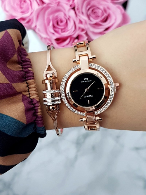Women's Giorgio & Dario Watch With Zircons Get Pink Gold