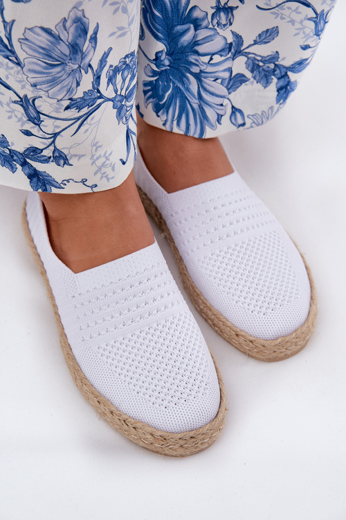 Women's Espadrilles With Weaving Vinceza 13624 White