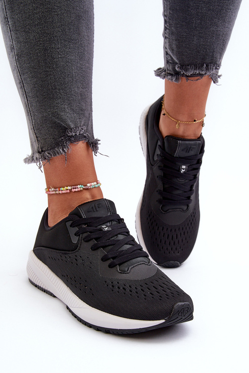 Buty Sportowe Sneakersy Damskie Czarne 4F 4FRSS24FSPOF056