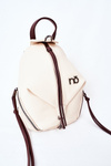 Women's Leather Backpack Purse 2in1 NOBO K3190 Light Beige