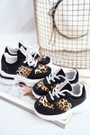 Children's Sport Shoes With A Leopard Pattern Black Penny