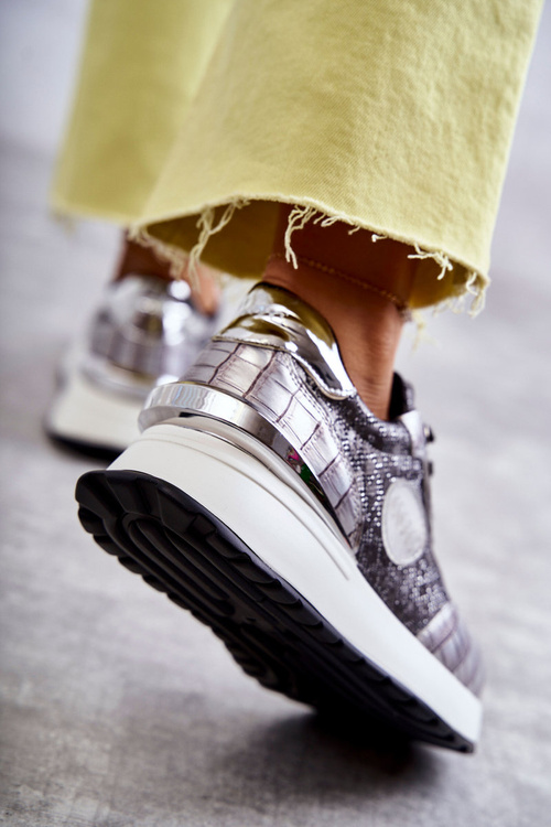 Women's Sport Shoes On Wedge GOE KK2N4083 Silver