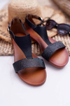 Women's Flat Sandals Sergio Leone SK020 Black Magra