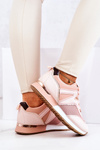 Buty Sportowe Platforma Wiązane Różowe Ginevra