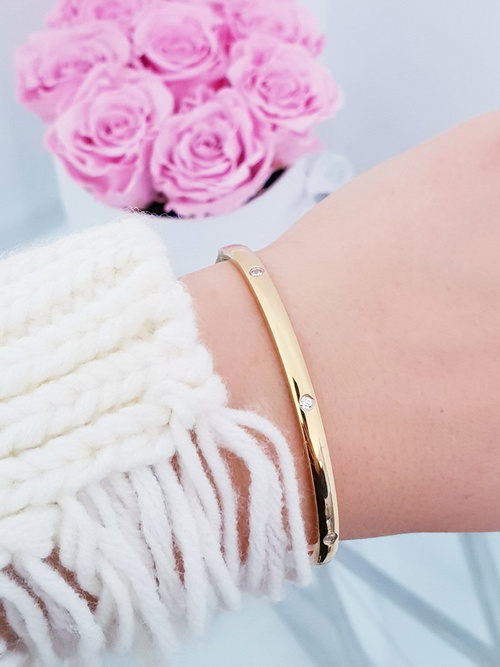 Women's Steel Bracelet With Zircons Gold Ursa