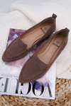 Women's Moccasins Suede Leather Loafers Cappuccino Homny