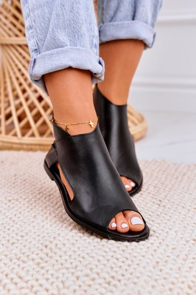 Women's Leather Sandals Nicole 2622 Black