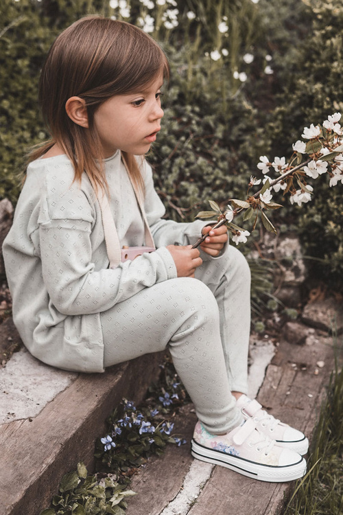 Children's Sneakers Fabric Print Pink Buster