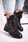 Women's Warm Boots With Cubic Zirconia Black Gisele