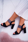 Women's Stiletto Sandals Sergio Leone SK857 Black Nargos