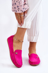 Women's Suede Loafers With Embellishments Fuchsia Leah