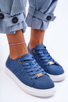 Women's Lace-Up Sneakers Blue Etna