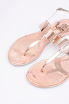 Lu Boo | Mirror Sandals Gold Pink Flip Flops II-GAT Nora