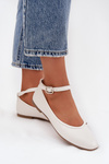 Women's Ballerinas With Strap And Clasp White Janelor