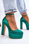 Fashionable High Heel Pumps Green Hayden
