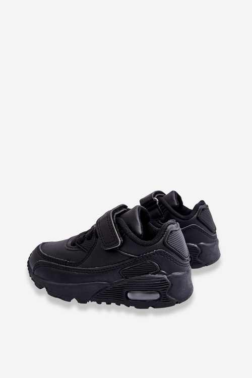 Children's Leather Platform Sports Shoes Black Lori