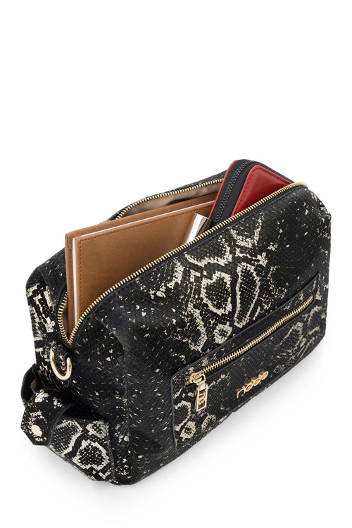 NOBO Satin Pattern Messenger Bag N1330-CM23 Black-Gold