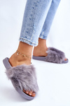Slippers With Fur Rubber Grey Allyson