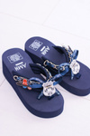 Navy Blue Extravagant Shock Anchor Flip Flops