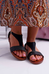 Women's Flat Sandals Sergio Leone SK020 Black Magra