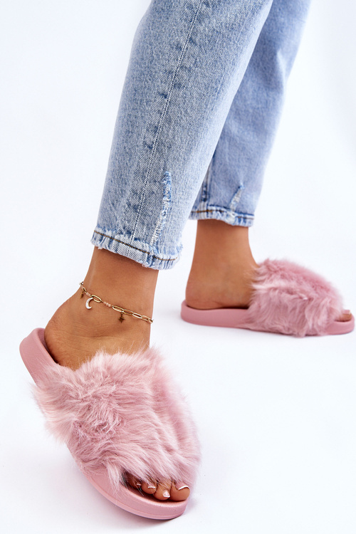 Slippers With Fur Rubber Light purple Allyson