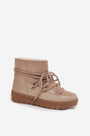 Women's Snow Boots with Laces Beige Rebekah
