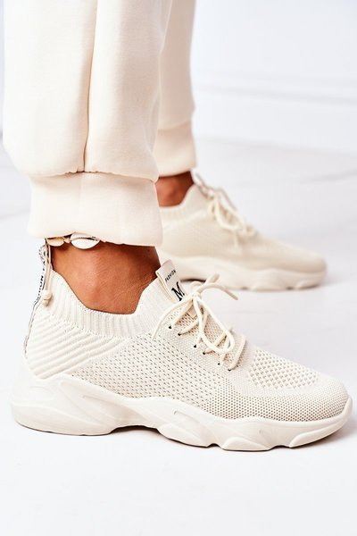 Women's Sport Shoes Sneakers Beige Fashion